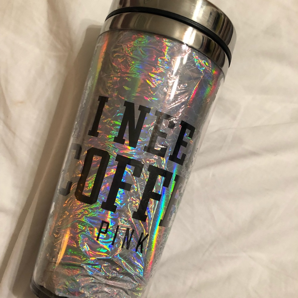 I Need Coffee holographic coffee tumbler VS